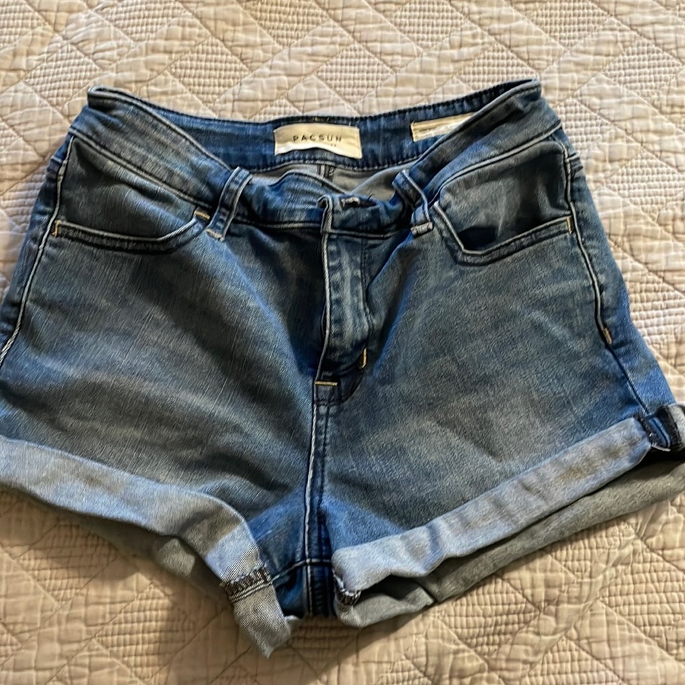 High rise jean shorts